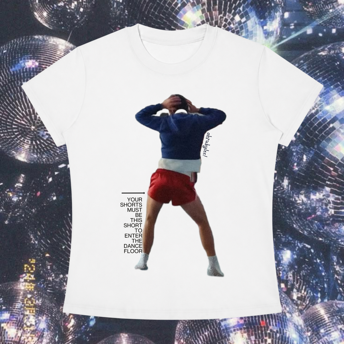 "Are My Shorts Tooo Short?" Tee in Angel White