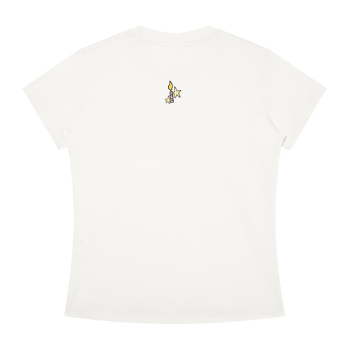"Gonna Have My Cake And Eat It Too" Tee In Angel White