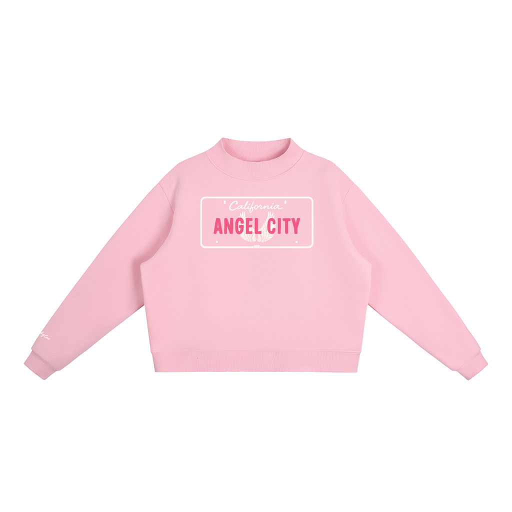 "Angel City" Mock Neck in Bubble Burst Pink