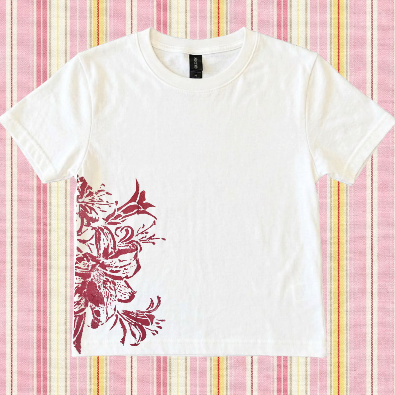 Painted Red Bloom Tee