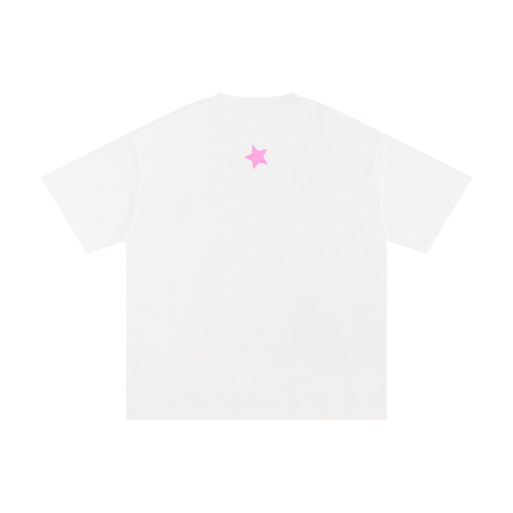 "Miss Behave" Oversized Tee In Angel White
