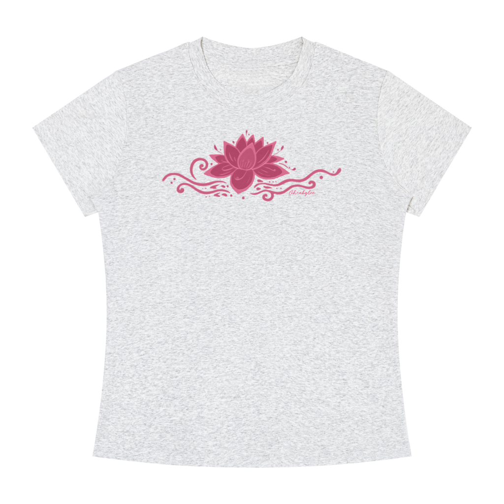 "Lotus Flower" Tee In Cloud Nine Grey
