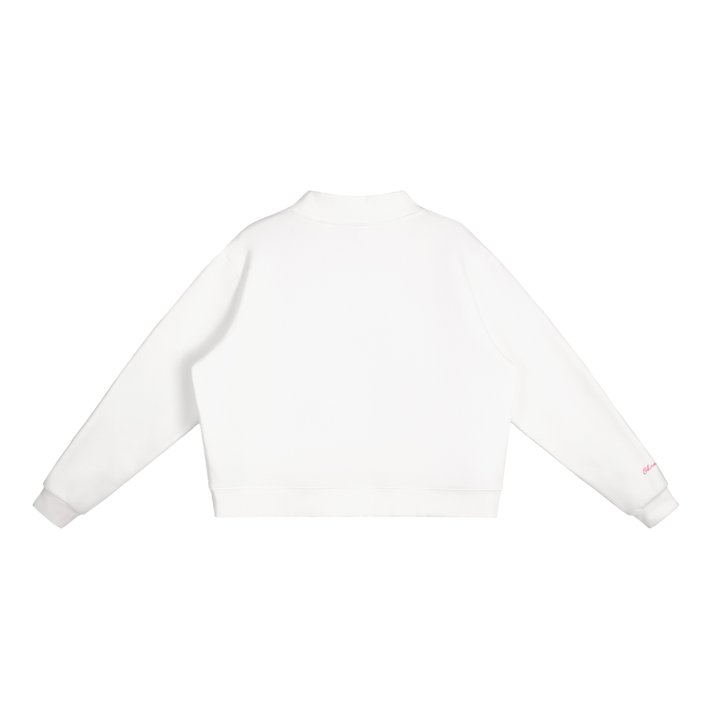 "Miss Behave" Mock-Neck In Angel White