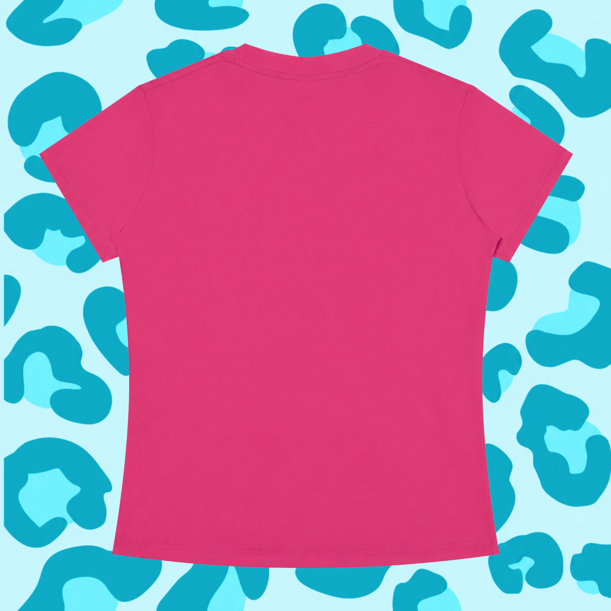 "Polka Dot Mustache" Tee in Hot AF Pink
