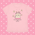 "Have My Cake And Eat It Too" Tee In Bubble Burst Pink