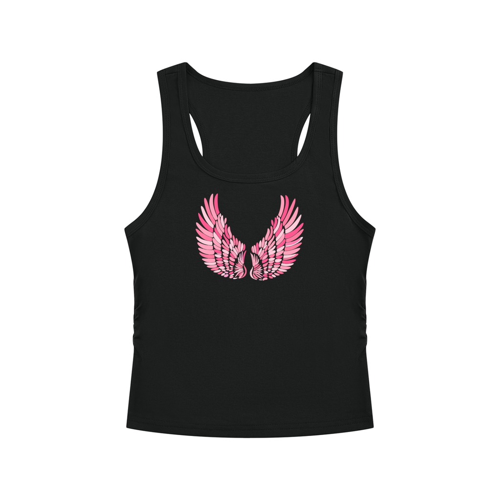 "Angel Wings" Tank In Midnight Kiss