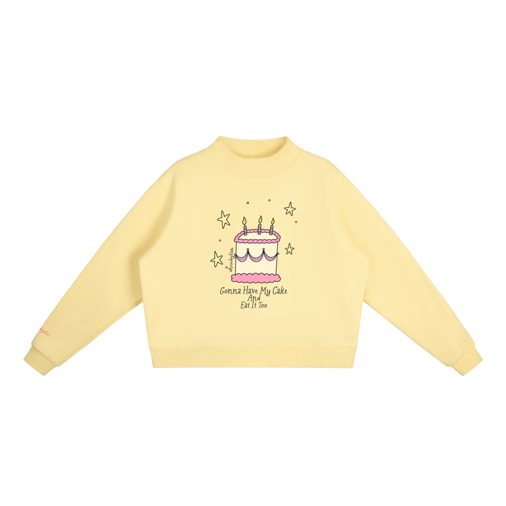 "Have My Cake And Eat It Too" Mock-Neck In Buttery Bliss