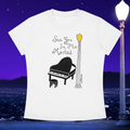"See You In The Movies" Baby Tee In Angel White