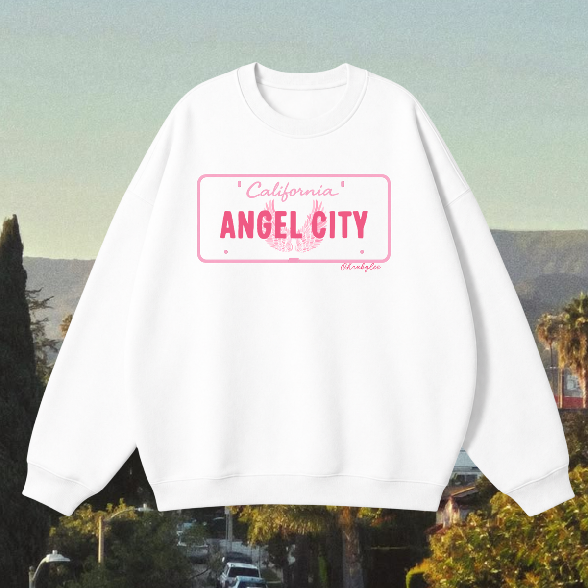 "Angel City" Sweatshirt in Angel White