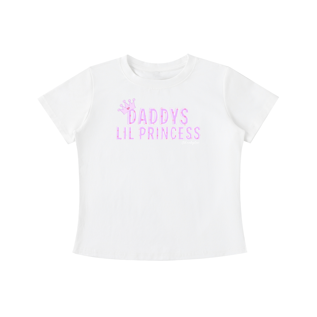"Daddys Lil Princess" Darling Tee in Angel White
