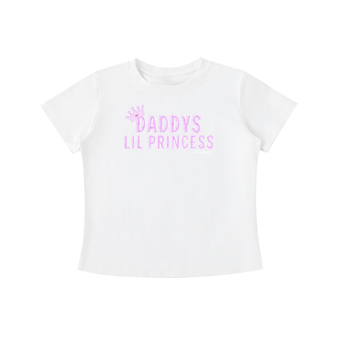 "Daddys Lil Princess" Darling Tee in Angel White