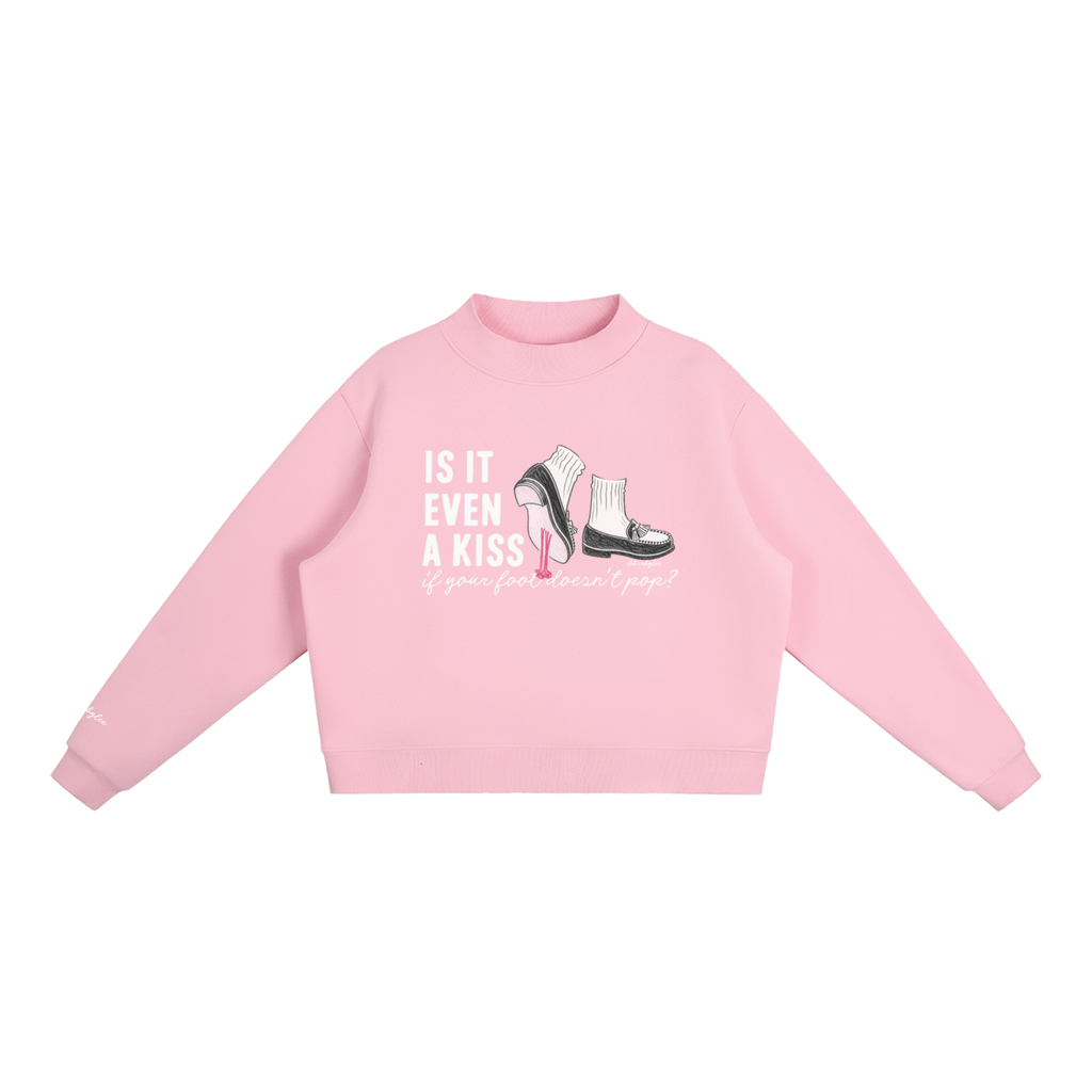 "Is It Even A Kiss?" Mock-Neck In Bubble Burst Pink