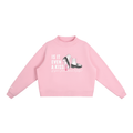 "Is It Even A Kiss?" Mock-Neck In Bubble Burst Pink