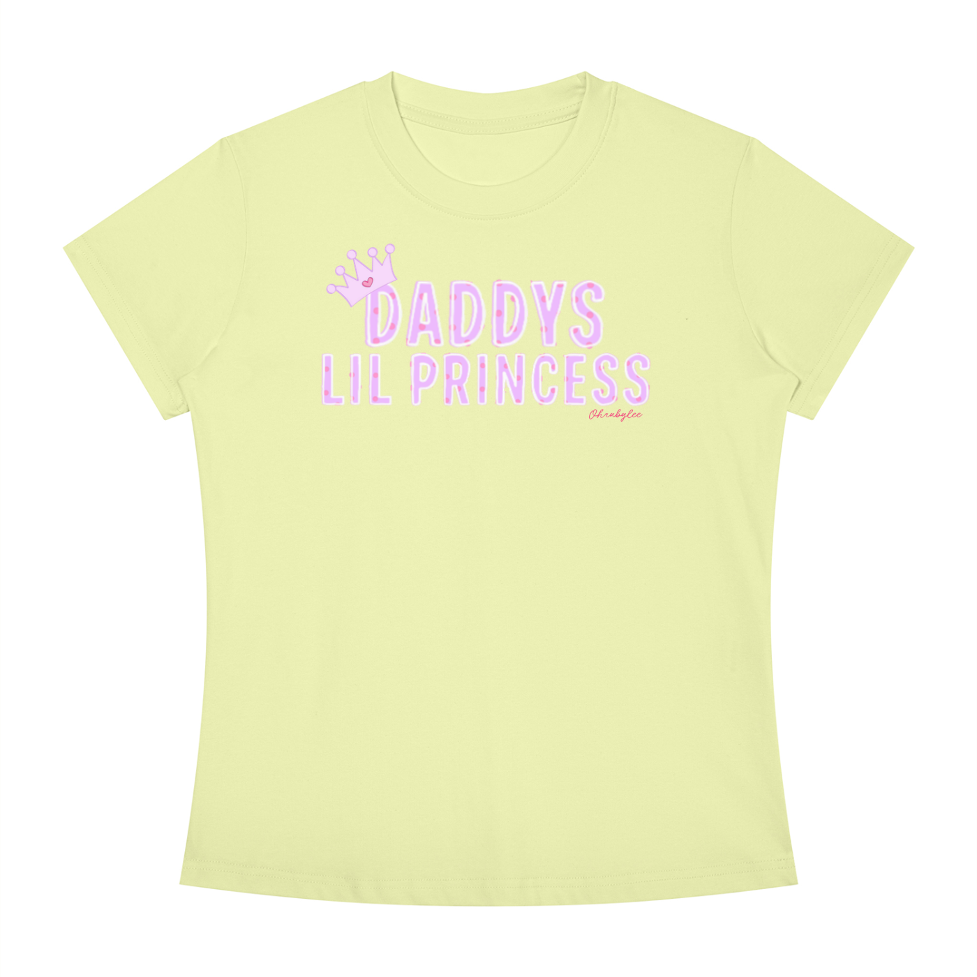 "Daddy's Lil Princess" Tee in Lemon Lime Green