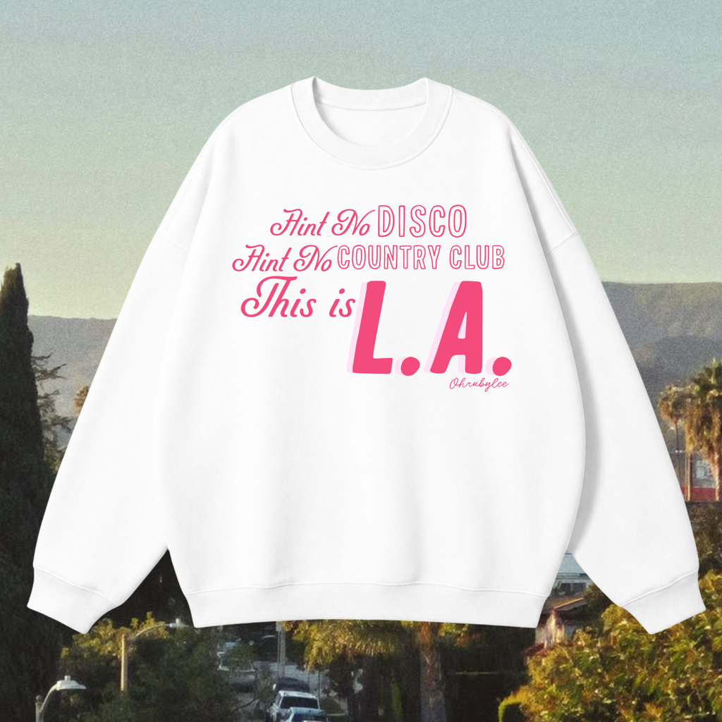 "This Is LA" Sweatshirt in Angel White