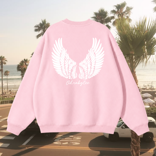 "Angel City" Sweatshirt in Bubble Burst Pink
