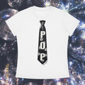 "POP TIE" Tee in Angel White