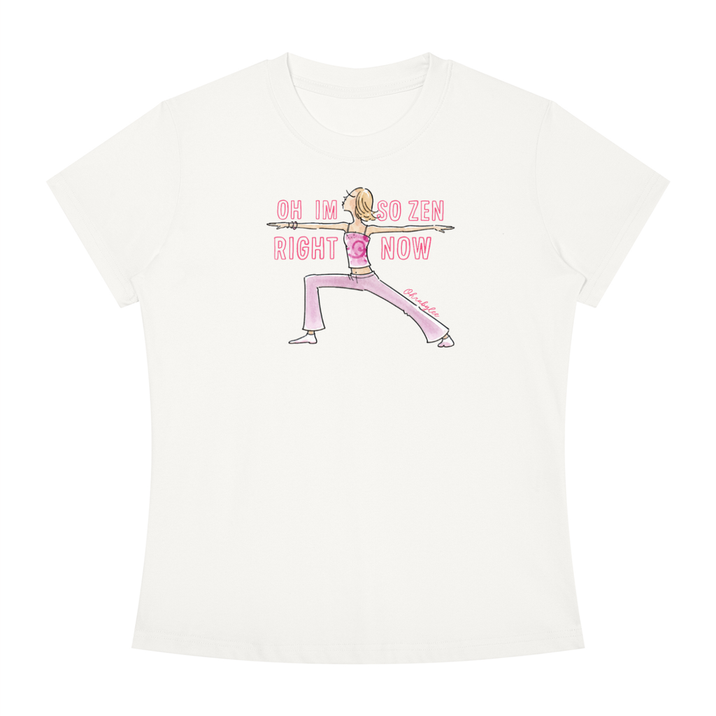 "Oh So Zen" Tee In Angel White