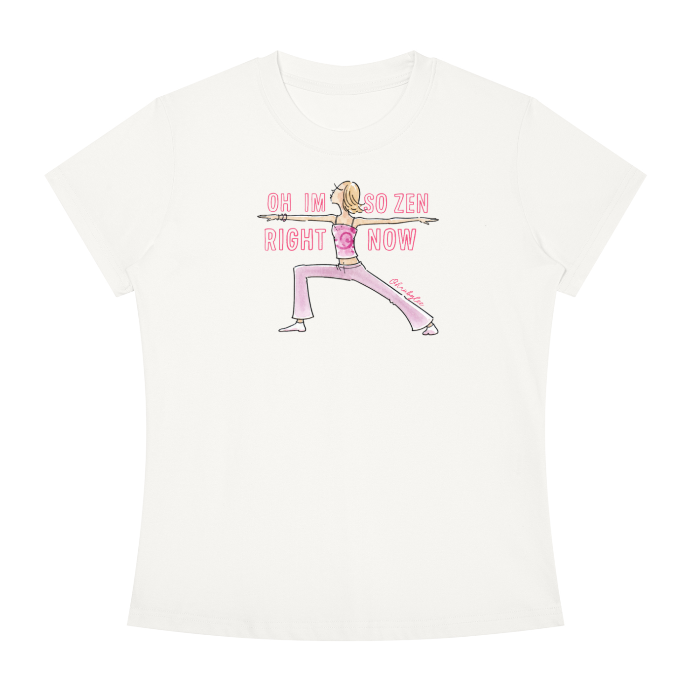 "Oh So Zen" Tee In Angel White