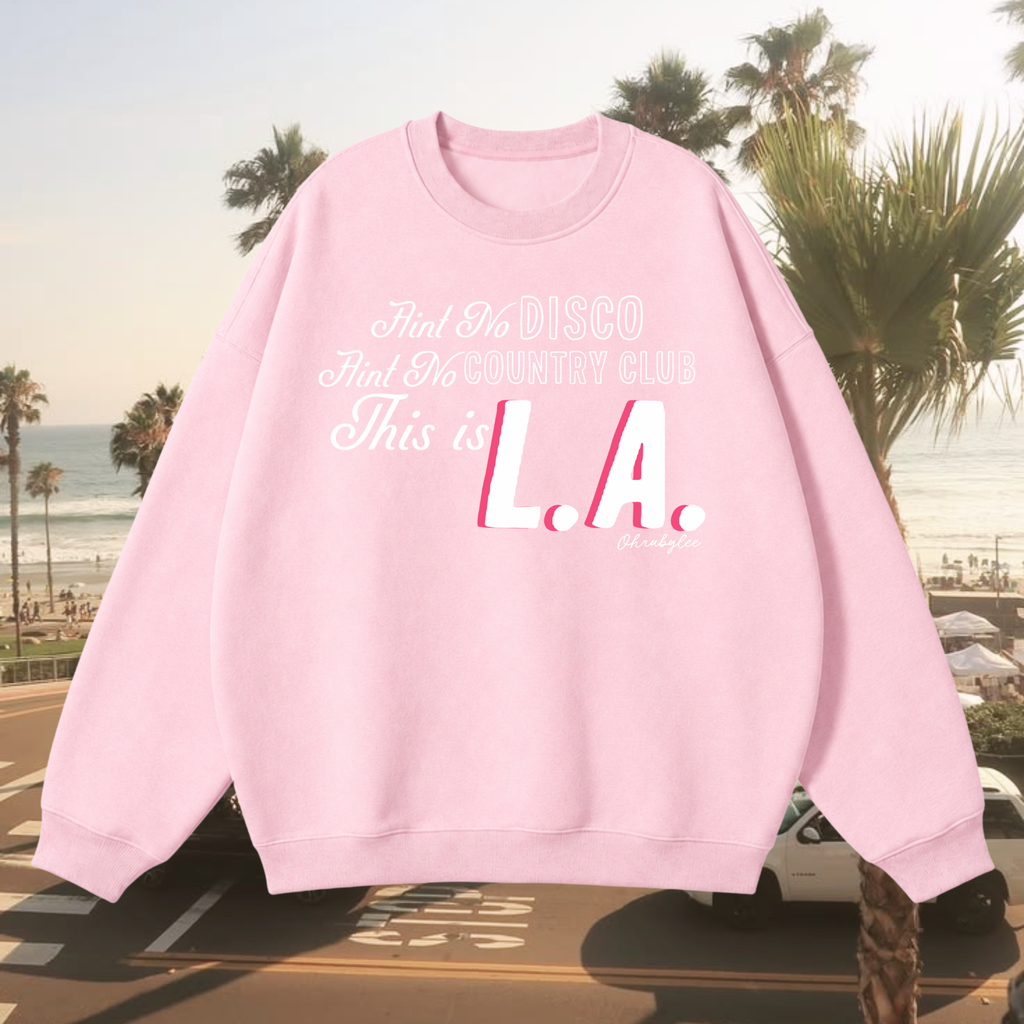 "This Is LA" Sweatshirt in Bubble Burst Pink