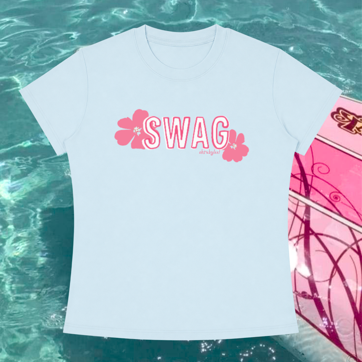 "SWAG" Tee In Summa Breeze