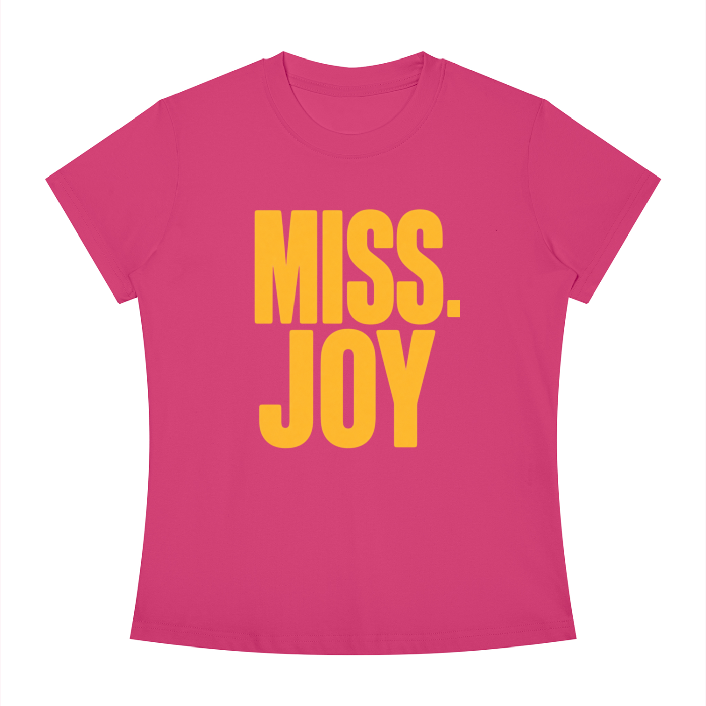 "Miss. Joy" Tee In Hot AF Pink