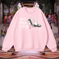 "Is It Even A Kiss" Sweatshirt in Bubble Burst Pink