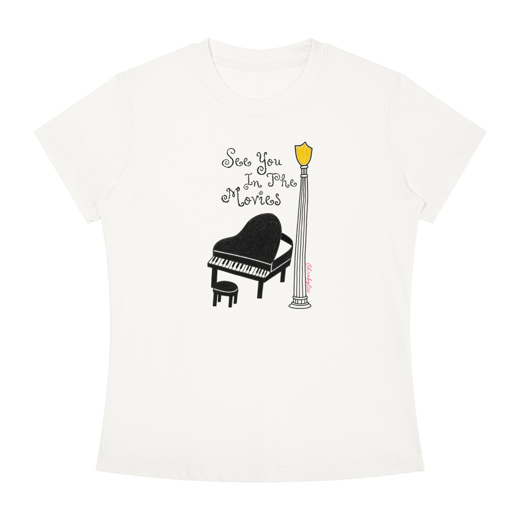 "See You In The Movies" Tee In Angel White