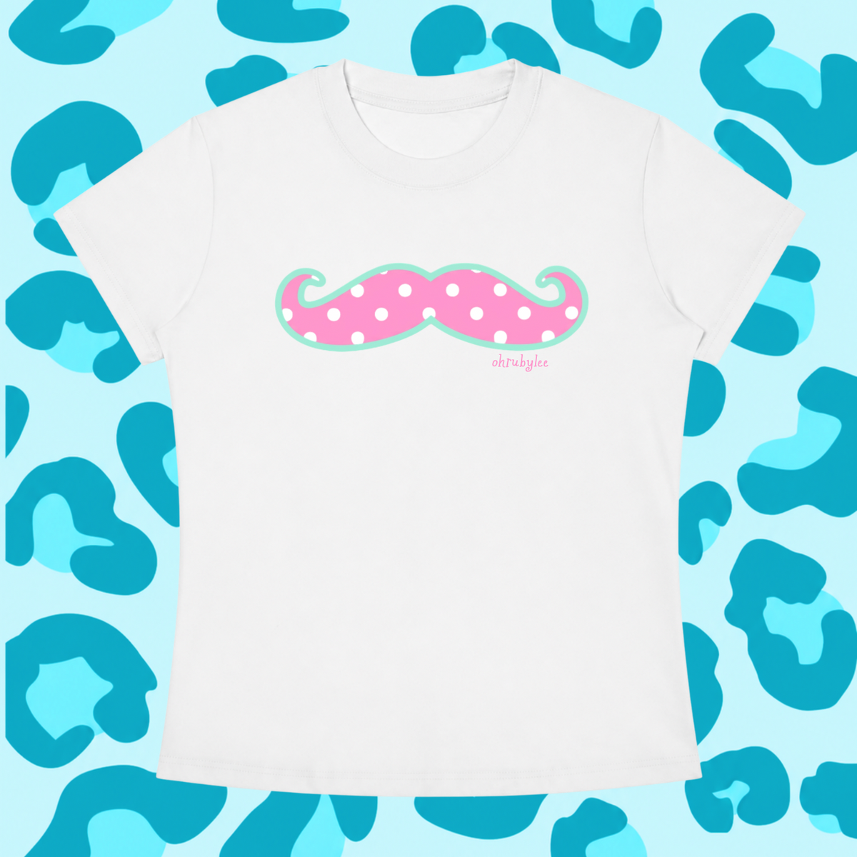 "Polka Dot Mustache" Tee