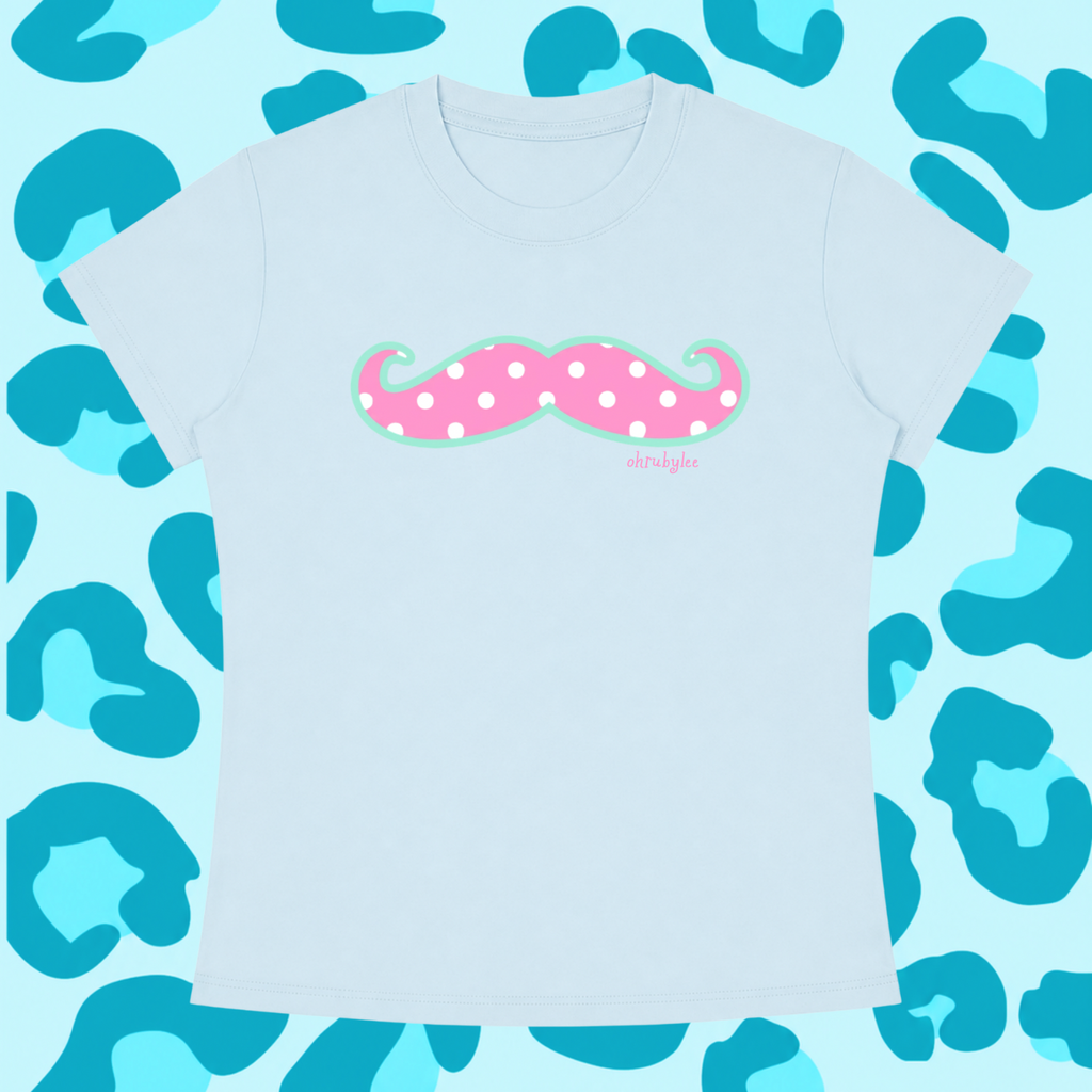 "Polka Dot Mustache" Tee