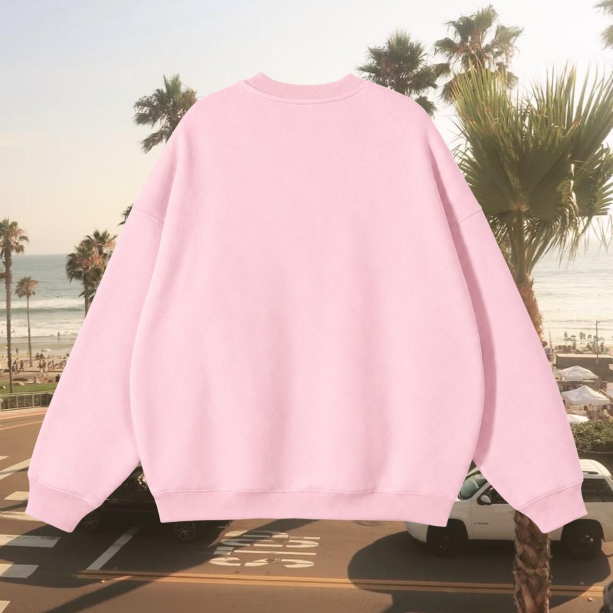 "This Is LA" Sweatshirt in Bubble Burst Pink