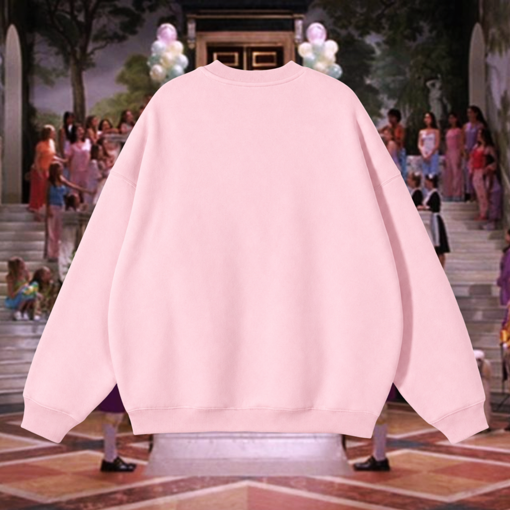 "Miracles Happen" Sweatshirt in Bubble Burst Pink