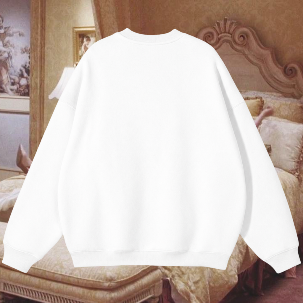 "Miracles Happen" Sweatshirt in Angel White