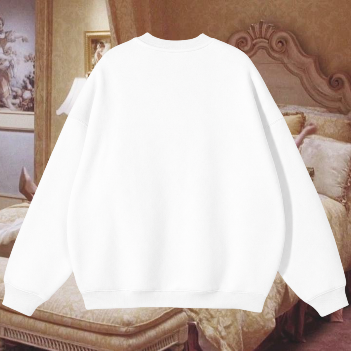 "Miracles Happen" Sweatshirt in Angel White