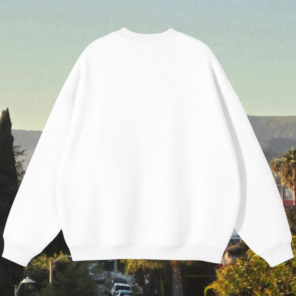 "This Is LA" Sweatshirt in Angel White