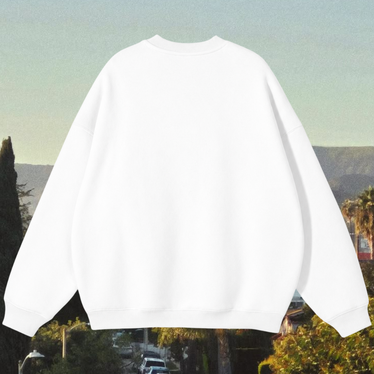 "This Is LA" Sweatshirt in Angel White