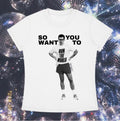"Run The World" Tee in Angel White