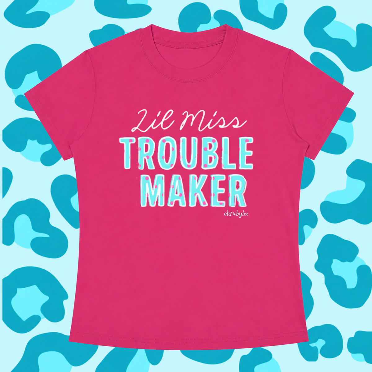 "Lil Miss Trouble Maker" In Raspberry Ripple