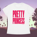 "Pretty Princess" Baby Tee in Angel White
