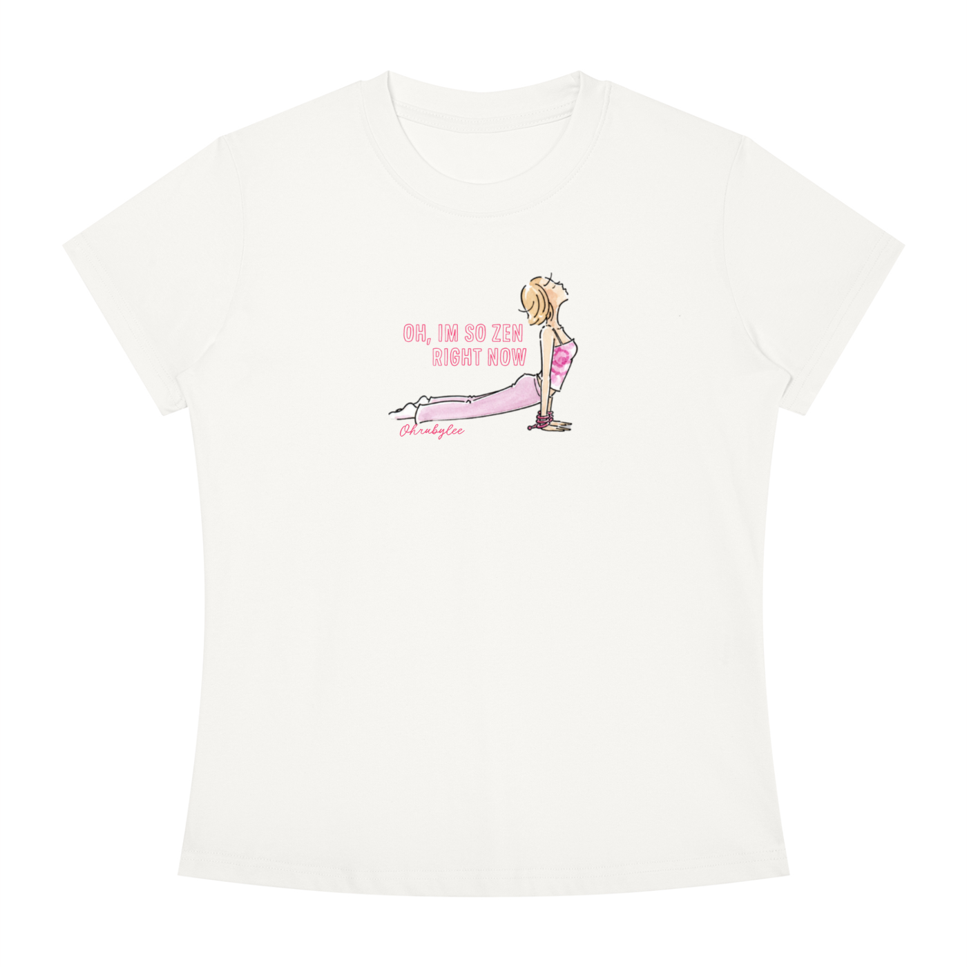 "So Zen Right Now" Tee In Angel White