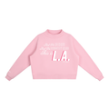 "This Is LA" Mock-Neck In Bubble Burst Pink