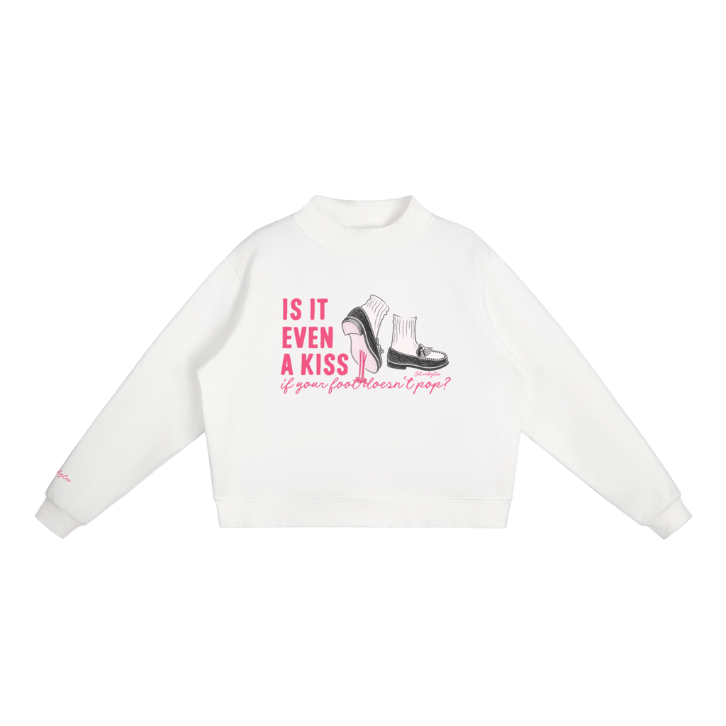 "Is It Even A Kiss?" Mock-Neck In Angel White