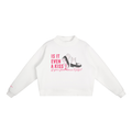 "Is It Even A Kiss?" Mock-Neck In Angel White