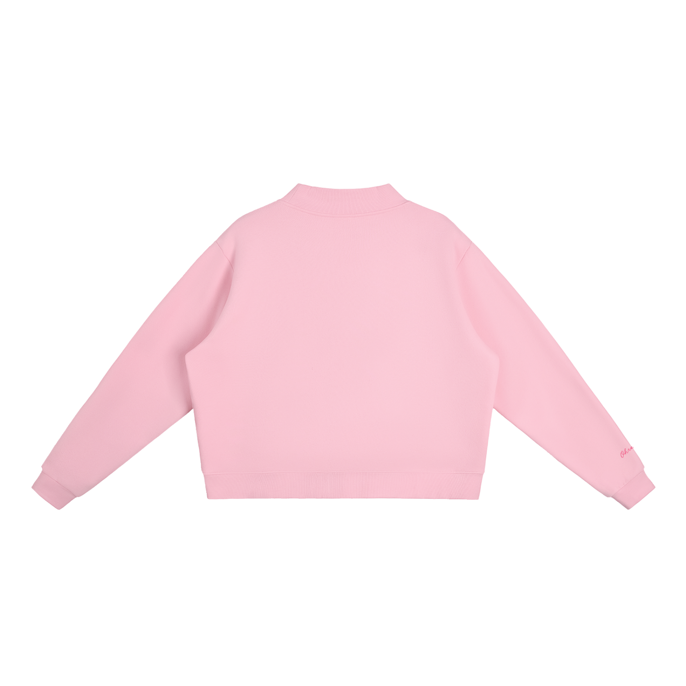 "Miss. Behave" Mock-Neck In Bubble Burst Pink