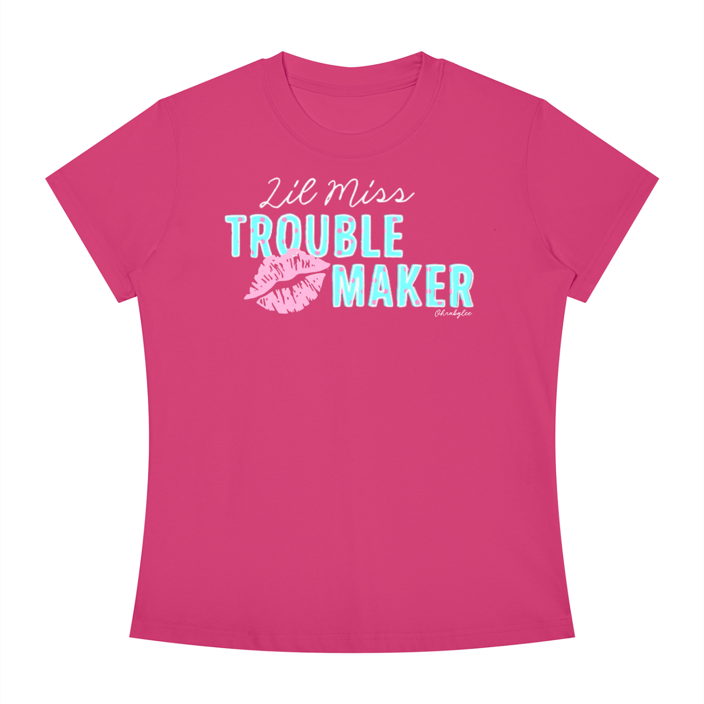 "Lil Miss Trouble Maker" In Raspberry Ripple