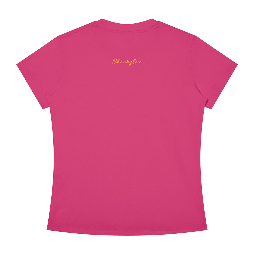 "Miss. Joy" Tee In Hot AF Pink