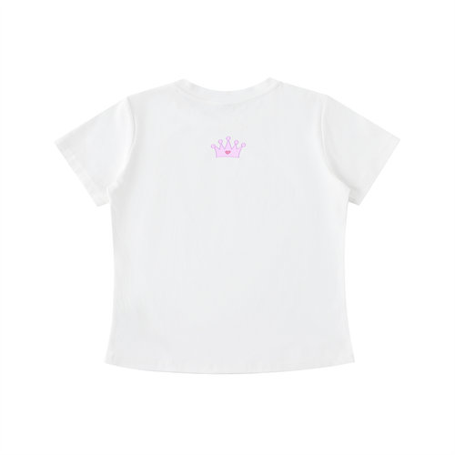 "Daddys Lil Princess" Darling Tee in Angel White