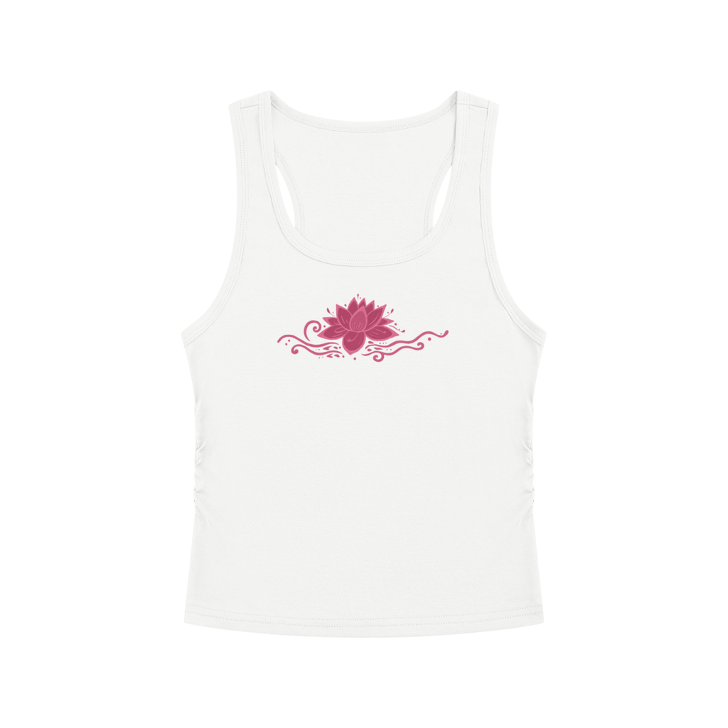 "Lotus Flower" Tank In Angel White
