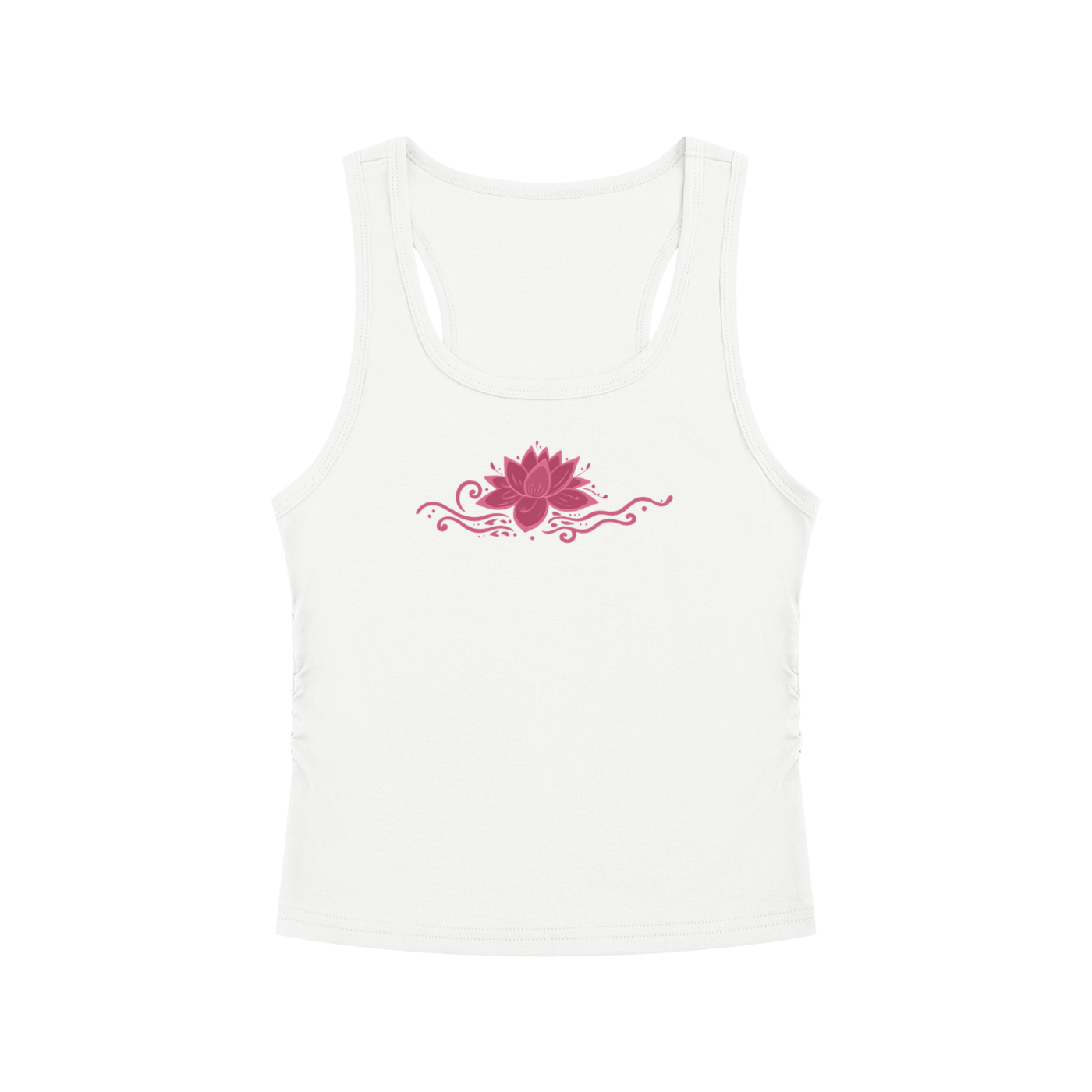 "Lotus Flower" Tank In Angel White